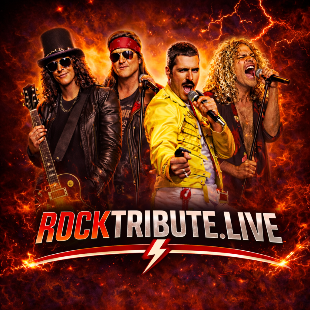 Rock tribute band live performance